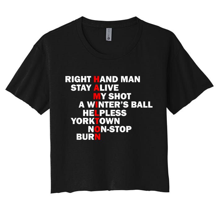 Alexander Hamilton Women's Crop Top Tee