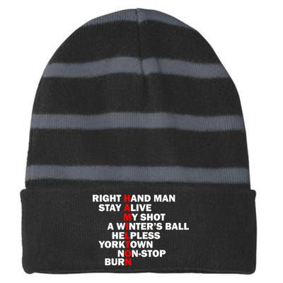 Alexander Hamilton Striped Beanie with Solid Band