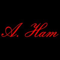 Alexander Hamilton A. Ham Red Script Logo Daily Commute Backpack