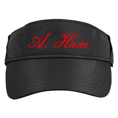 Alexander Hamilton A. Ham Red Script Logo Adult Drive Performance Visor