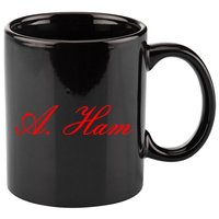 Alexander Hamilton A. Ham Red Script Logo 11oz C Handle Ceramic Mug