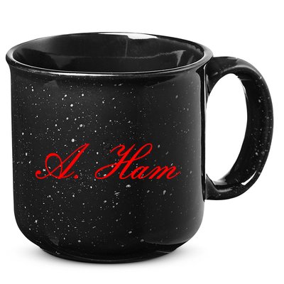 Alexander Hamilton A. Ham Red Script Logo 15oz Campfire Ceramic Mug