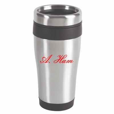 Alexander Hamilton A. Ham Red Script Logo 16oz Travel Tumbler