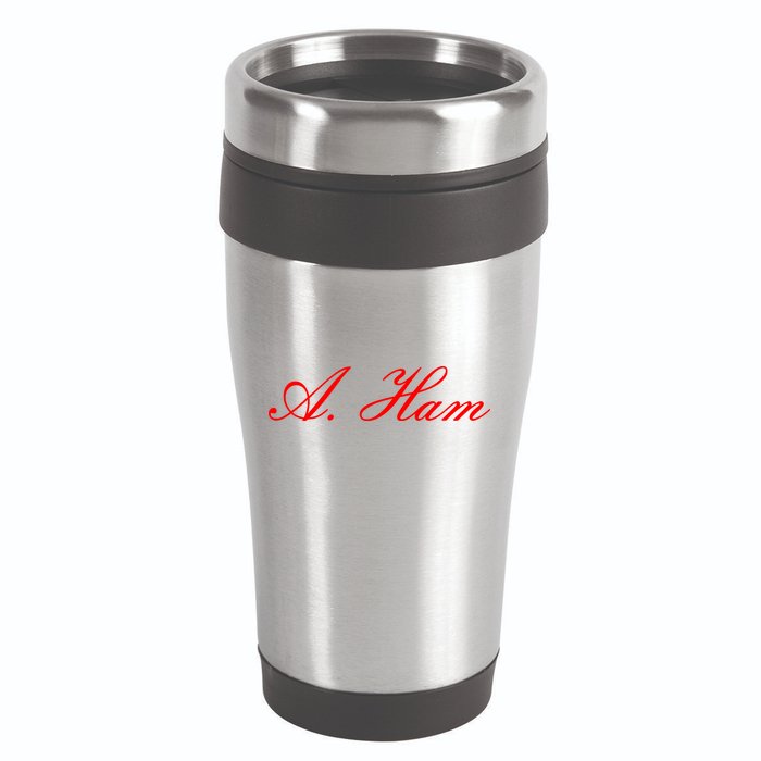 Alexander Hamilton A. Ham Red Script Logo 16oz Travel Tumbler