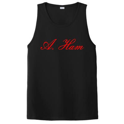 Alexander Hamilton A. Ham Red Script Logo PosiCharge Competitor Tank