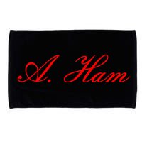 Alexander Hamilton A. Ham Red Script Logo Microfiber Hand Towel
