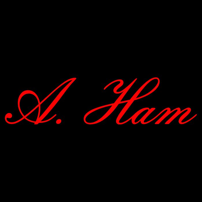 Alexander Hamilton A. Ham Red Script Logo Wool Snapback Cap