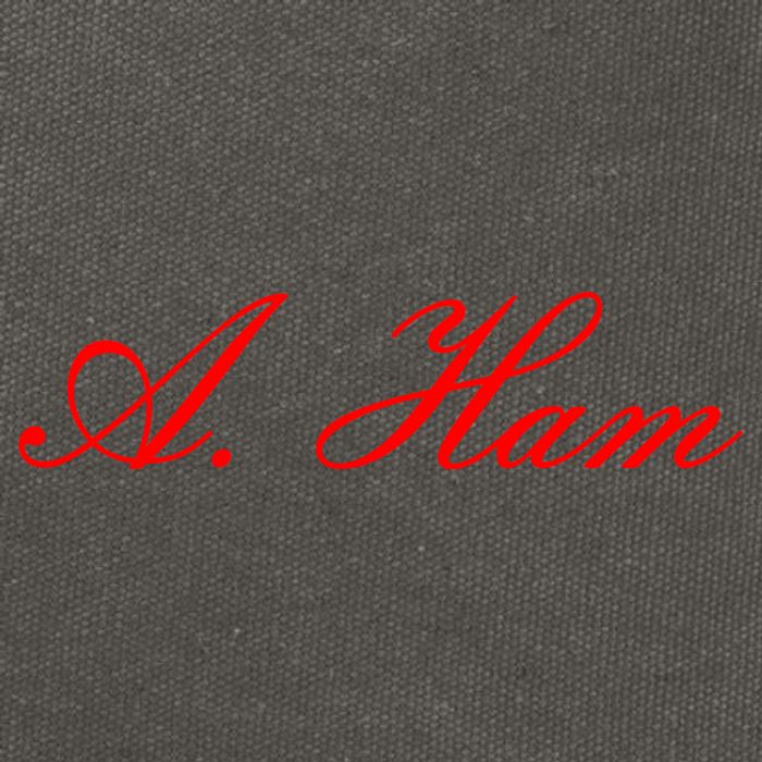 Alexander Hamilton A. Ham Red Script Logo Cotton Canvas Backpack