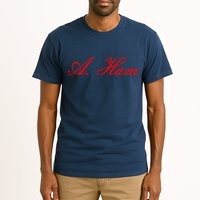 Alexander Hamilton A. Ham Red Script Logo Tall T-Shirt