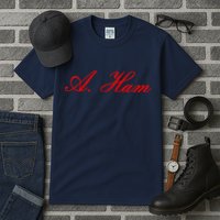 Alexander Hamilton A. Ham Red Script Logo Tall T-Shirt