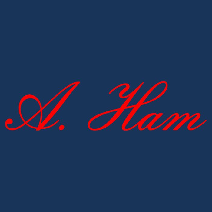 Alexander Hamilton A. Ham Red Script Logo Mousepad