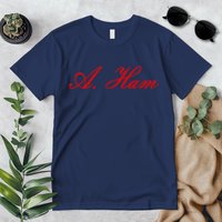 Alexander Hamilton A. Ham Red Script Logo Premium T-Shirt