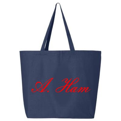Alexander Hamilton A. Ham Red Script Logo 25L Jumbo Tote