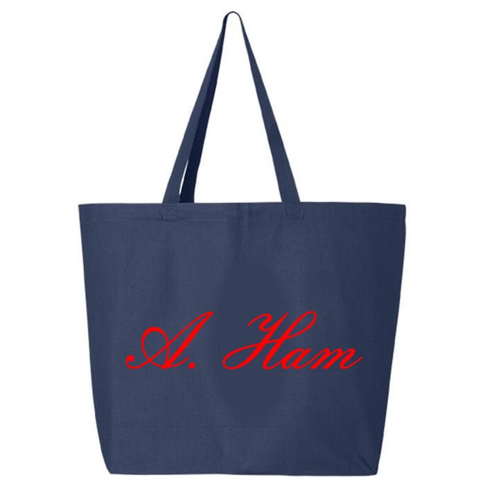 Alexander Hamilton A. Ham Red Script Logo 25L Jumbo Tote