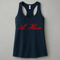 Alexander Hamilton A. Ham Red Script Logo Womens Tank Top
