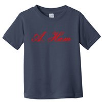 Alexander Hamilton A. Ham Red Script Logo Toddler T-Shirt