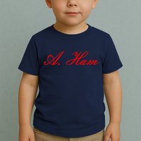 Alexander Hamilton A. Ham Red Script Logo Toddler T-Shirt