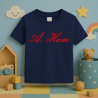 Alexander Hamilton A. Ham Red Script Logo Toddler T-Shirt