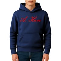 Alexander Hamilton A. Ham Red Script Logo Kids Hoodie
