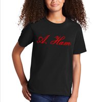 Alexander Hamilton A. Ham Red Script Logo Kids T-Shirt