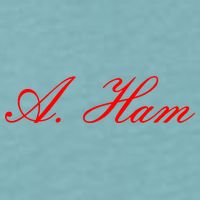 Alexander Hamilton A. Ham Red Script Logo Sueded Cloud Jersey T-Shirt