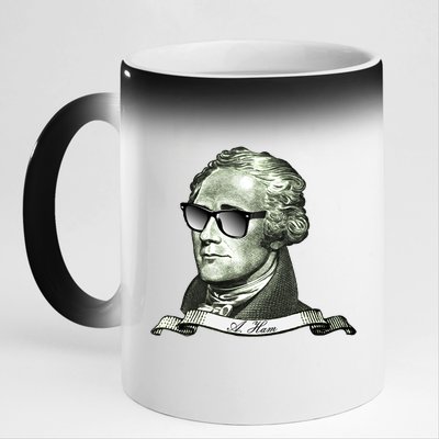 Alexander Hamilton A. Ham Sunglasses USA 11oz Black Color Changing Mug