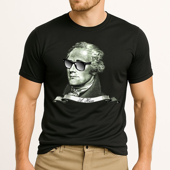 Alexander Hamilton A. Ham Sunglasses USA Cooling Performance Crew T-Shirt