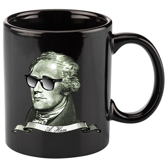 Alexander Hamilton A. Ham Sunglasses USA 11oz C Handle Ceramic Mug