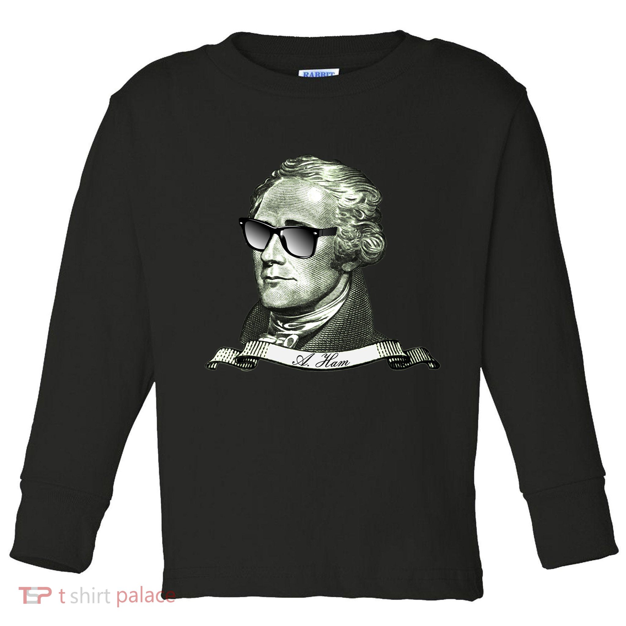Alexander Hamilton A. Ham Sunglasses USA Toddler Long Sleeve Shirt