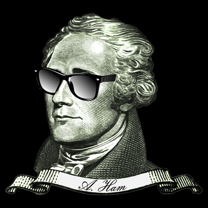 Alexander Hamilton A. Ham Sunglasses USA Ladies Long Sleeve Shirt