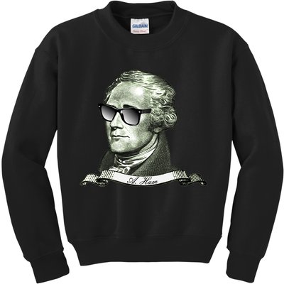 Alexander Hamilton A. Ham Sunglasses USA Kids Sweatshirt