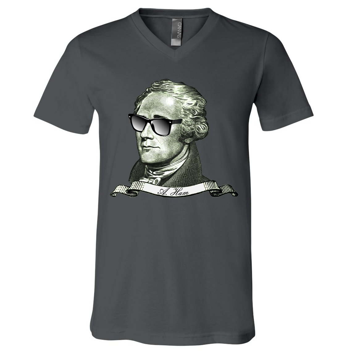 Alexander Hamilton A. Ham Sunglasses USA V-Neck T-Shirt