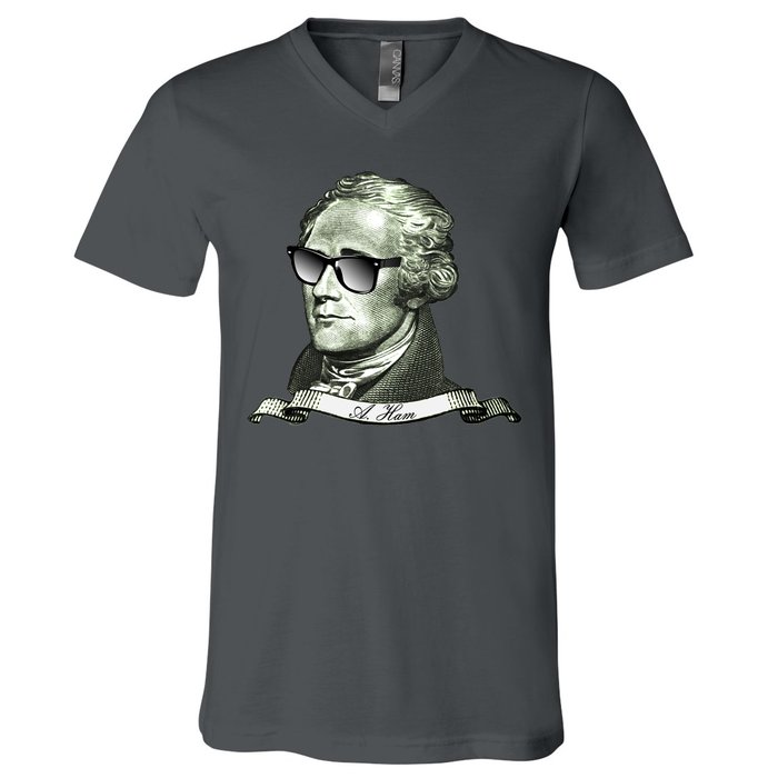 Alexander Hamilton A. Ham Sunglasses USA V-Neck T-Shirt