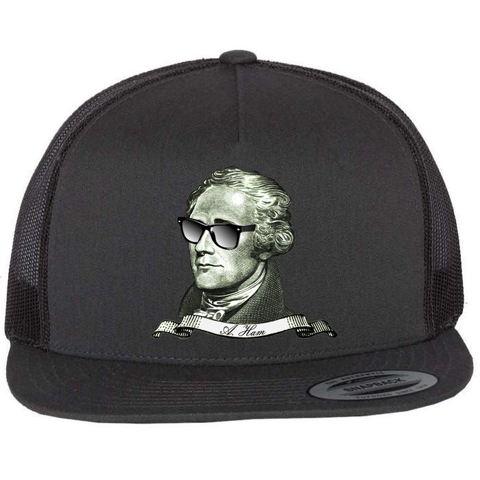 Alexander Hamilton A. Ham Sunglasses USA Flat Bill Trucker Hat