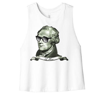 Alexander Hamilton A. Ham Sunglasses USA Women's Racerback Cropped Tank