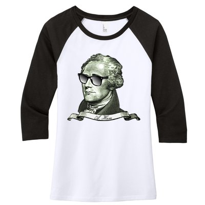 Alexander Hamilton A. Ham Sunglasses USA Women's Tri-Blend 3/4-Sleeve Raglan Shirt