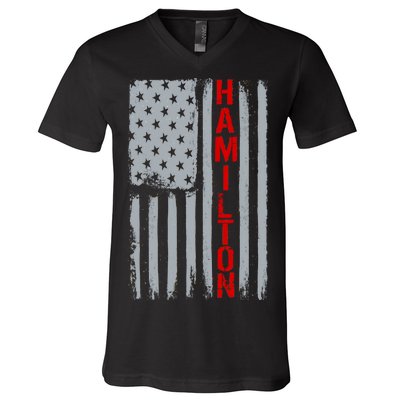 Alexander Hamilton American Vintage Flag V-Neck T-Shirt