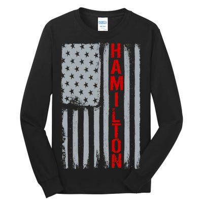 Alexander Hamilton American Vintage Flag Tall Long Sleeve T-Shirt