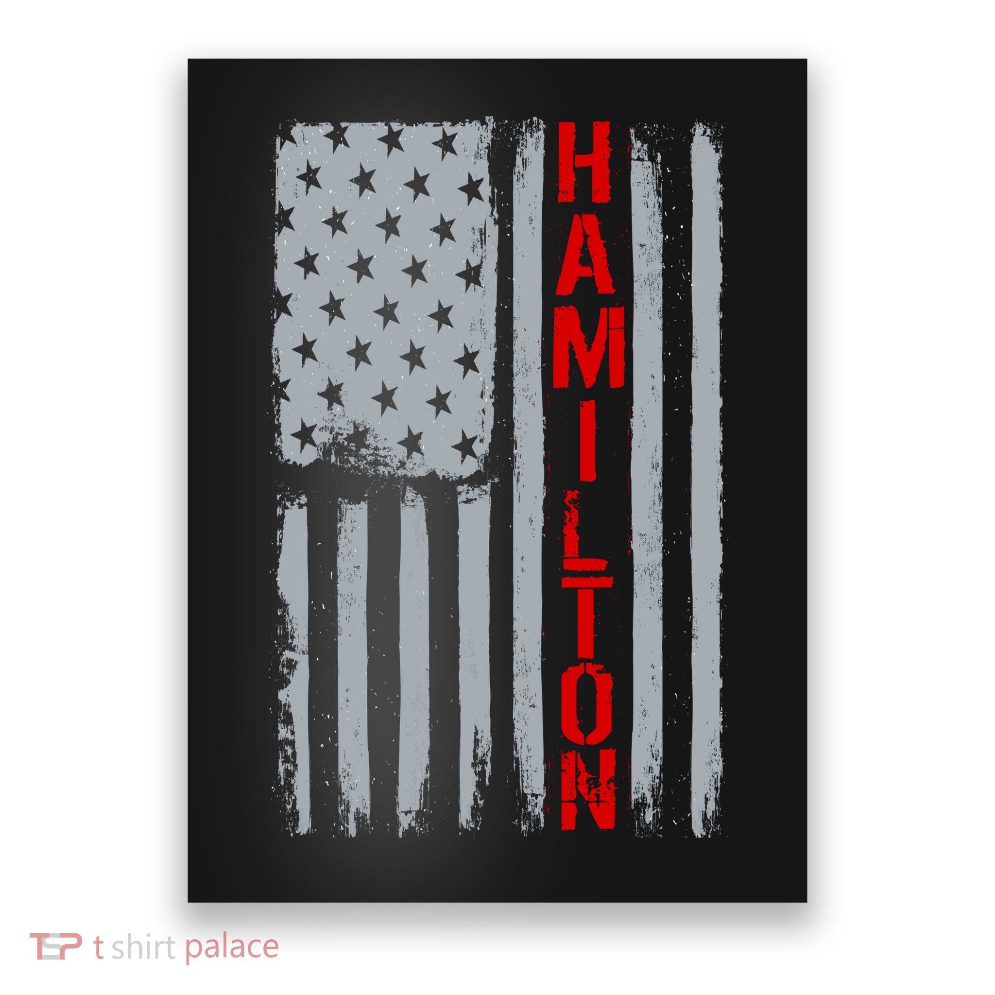 Alexander Hamilton American Vintage Flag Poster