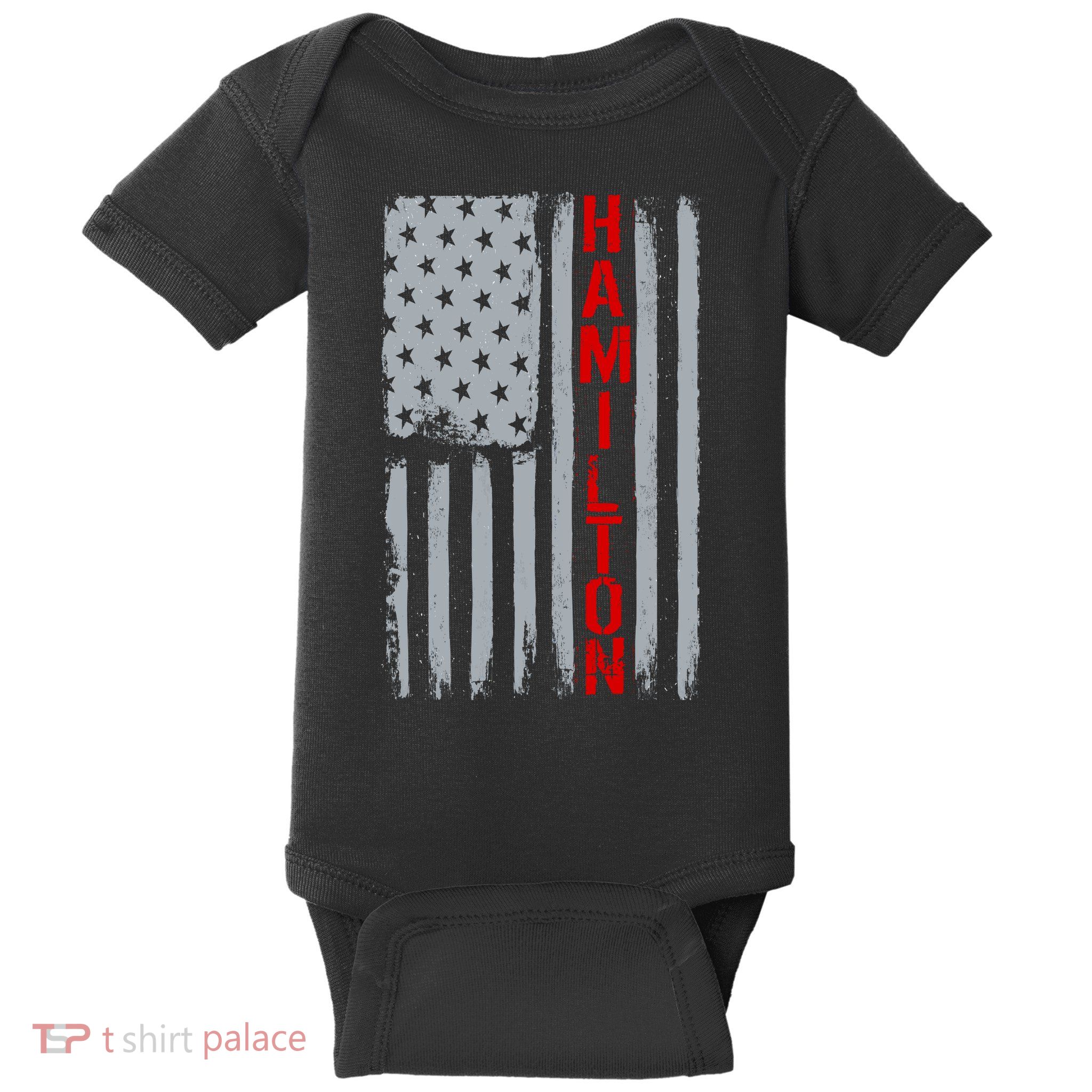 Alexander Hamilton American Vintage Flag Baby Bodysuit