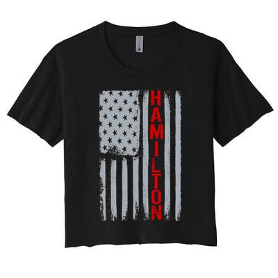 Alexander Hamilton American Vintage Flag Crop Top