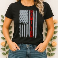 Alexander Hamilton American Vintage Flag Womens T-Shirt