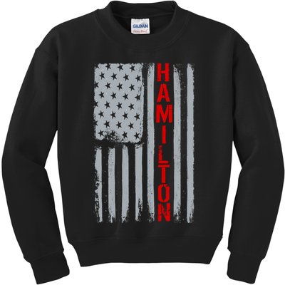 Alexander Hamilton American Vintage Flag Kids Sweatshirt