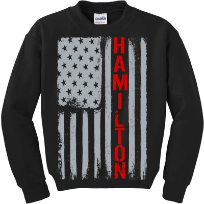 Alexander Hamilton American Vintage Flag Kids Sweatshirt