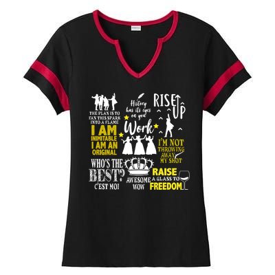 Alexander Hamilton Best Song Quotes Lyrics Ladies Halftime Notch Neck Tee