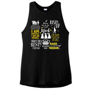 Alexander Hamilton Best Song Quotes Lyrics Ladies PosiCharge Tri-Blend Wicking Tank