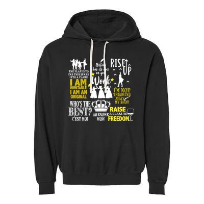 Alexander Hamilton Best Song Quotes Lyrics Garment-Dyed Fleece Hoodie