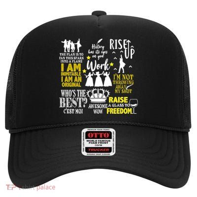 Alexander Hamilton Best Song Quotes Lyrics High Crown Mesh Back Trucker Hat