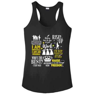 Alexander Hamilton Best Song Quotes Lyrics Ladies PosiCharge Competitor Racerback Tank