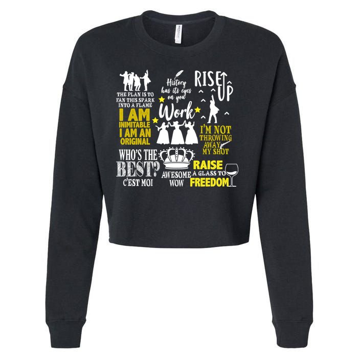 Alexander Hamilton Best Song Quotes Lyrics Cropped Pullover Crew